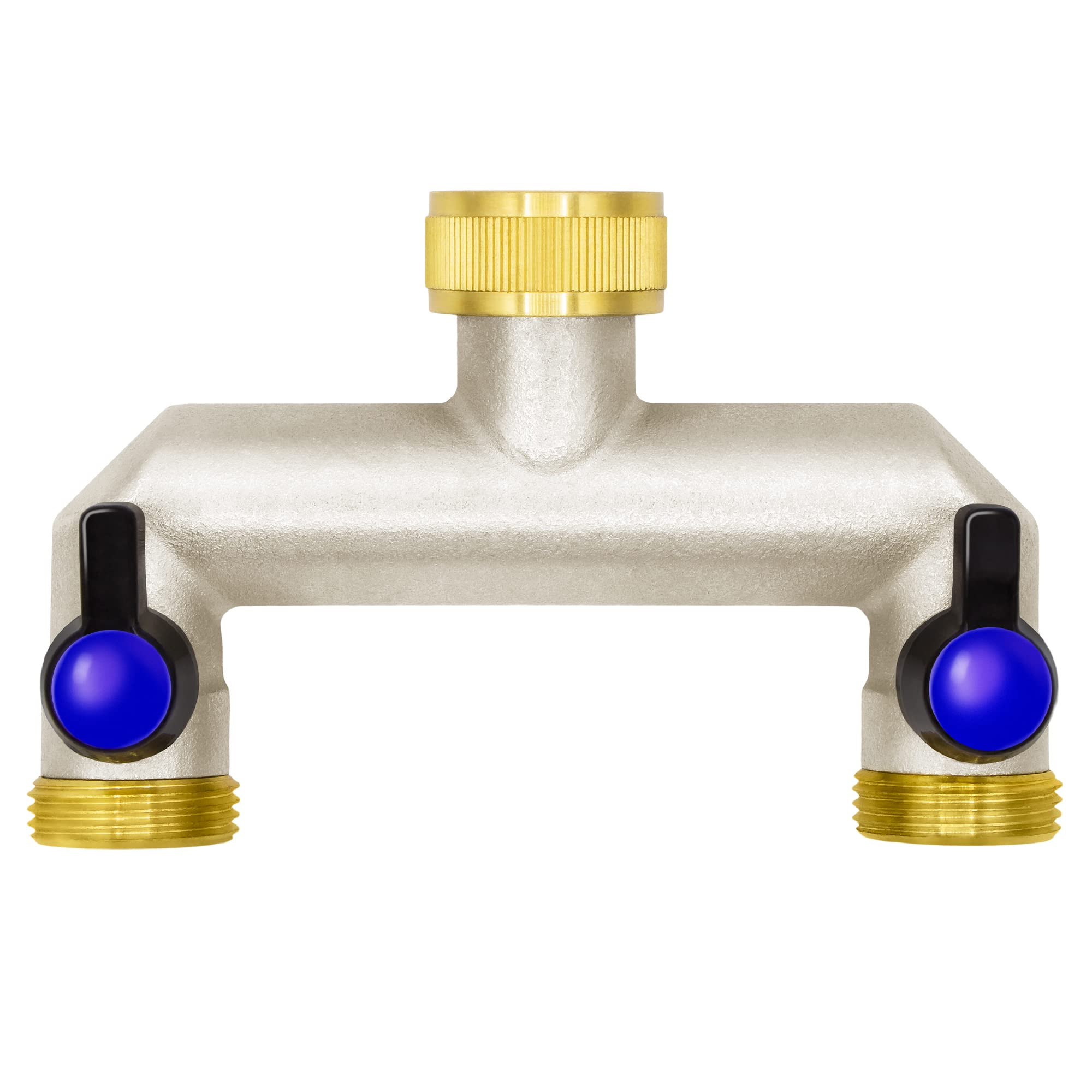 VARIOSAN 2-Way Water Distributor 16607, 1 Inch, Brass, 2 Ball Valves — image 1