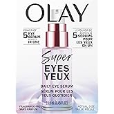 Olay Super Eye Serum - Vitamin C, Caffeine, Niacinamide, Amino Peptide, Aloe Vera - Brightens Dark Circles, Anti-Wrinkle, Ant