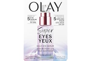 Olay Super Eye Serum - Vitamin C, Caffeine, Niacinamide, Amino Peptide, Aloe Vera - Brightens Dark Circles, Anti-Wrinkle, Ant