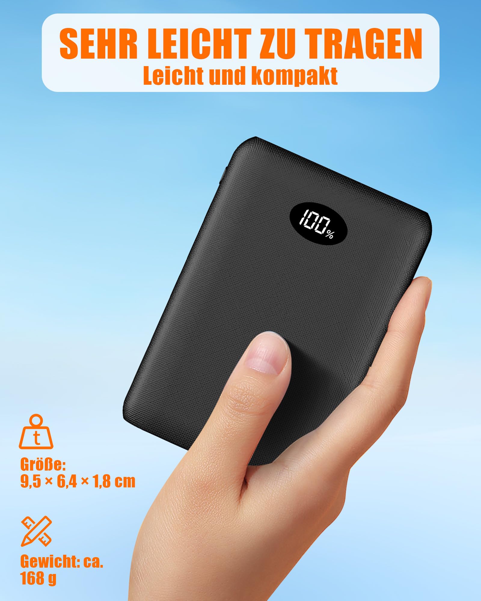 7,4V 2A 10000mAh Powerbank Für Heizweste Jacke Hose Und Beheizbare Unterwäsche – 5V3A Ersatzakku Für Heizkleidung 4