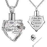 YOUFENG Birthstones Heart Cremation Pendant Urn Necklaces for Ashes Urns for Human Ashes Memorial Locket Keepsake Ashes Jewelry with Fill Kit