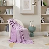 Bedsure Fleece Throw Blanket 130x150 cm Soft Purple 100% Microfibre view 5