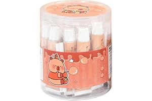 Plastic Bubbles with Straw 20PCS, Safe Fun Blow Bubbles for Kids, Portable Bubble Toys with Box for School, Party, Indoor, Ou