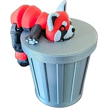 Amazon.com: Articulating Raccoon, Fox, Panda Fidget with Trash Can ...