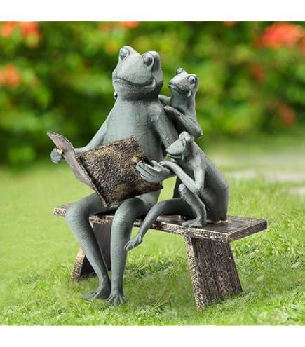 Amazon.com: SPI Home Cast Aluminum Joy of Reading Frog Garden