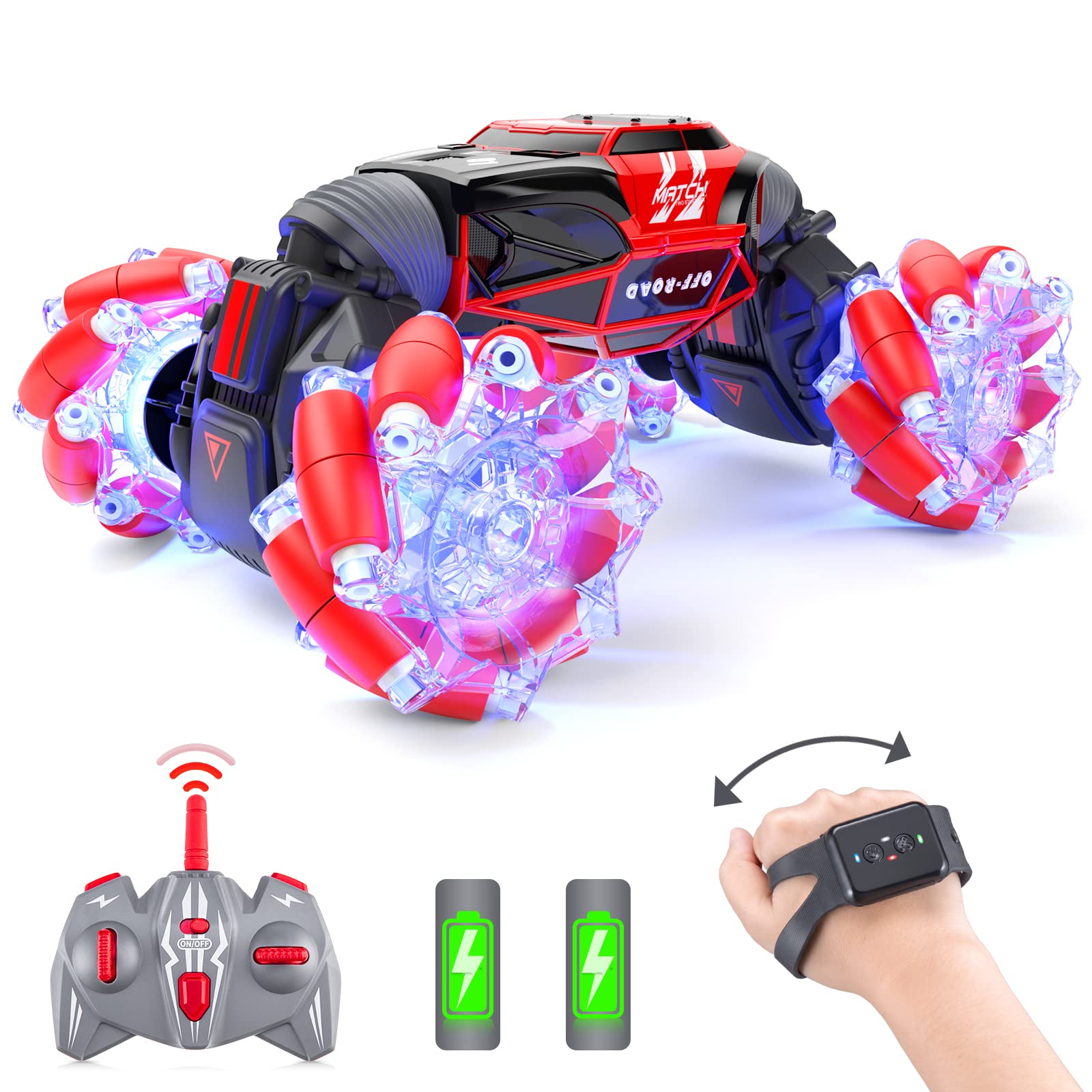 RC Car With LED Lights And Four Wheel Drive High Speed Remote Control Toy For Boys