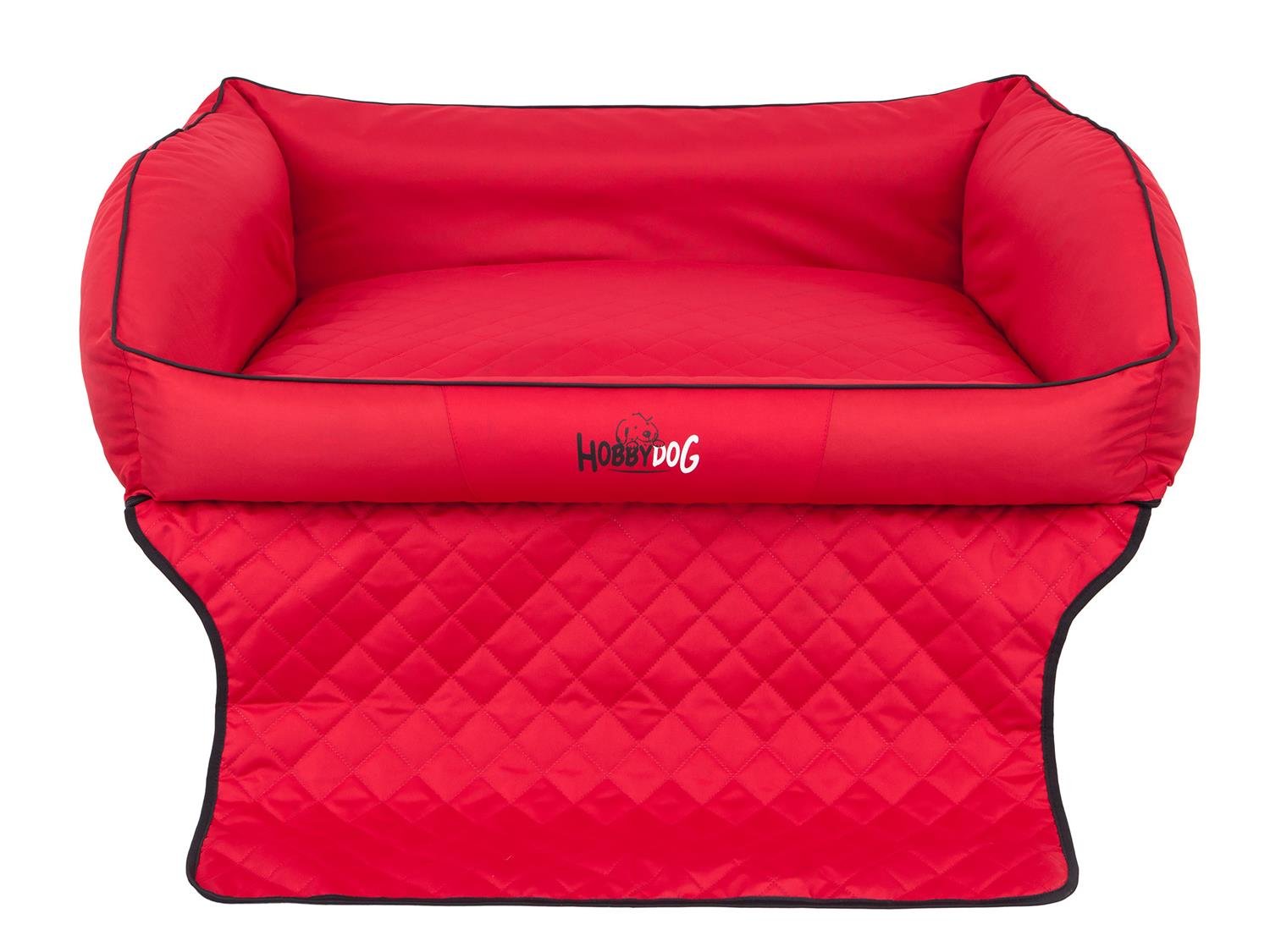 Hobbydog R1 Royal Dog Basket/Bed/Sofa Suitable for Trunks, 90 x 70 cm, Red