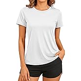 TACVASEN Women's Short Sleeve Workout Shirts UPF 50+ Sun Protection Quick Dry Athletic Tops for Running Gym Tee