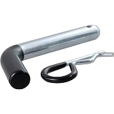 CURT 21510 Trailer Hitch Pin &amp; Clip with Vinyl-Coated Grip, 5/8-Inch Diameter, Fits 2-Inch Receiver, CLEAR ZINC