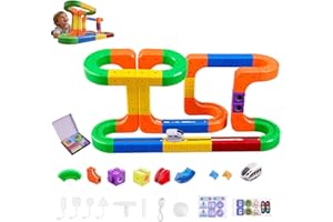 123PC Click Rail Electric Train Set, Flexible Race Track,2026 Upgraded 3D Embedded Layouts Motor Train Set for Kid Defying Tr