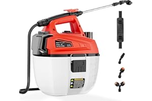 CRIVNHAR Battery Powered Sprayer for Milwaukee M12 12V, Portable Cordless Pump Sprayer with 3 Spray Nozzle，Retractable Pole,Brushless Motor for Outdoor in Lawn, Garden, Farm, Plant(No Battery)