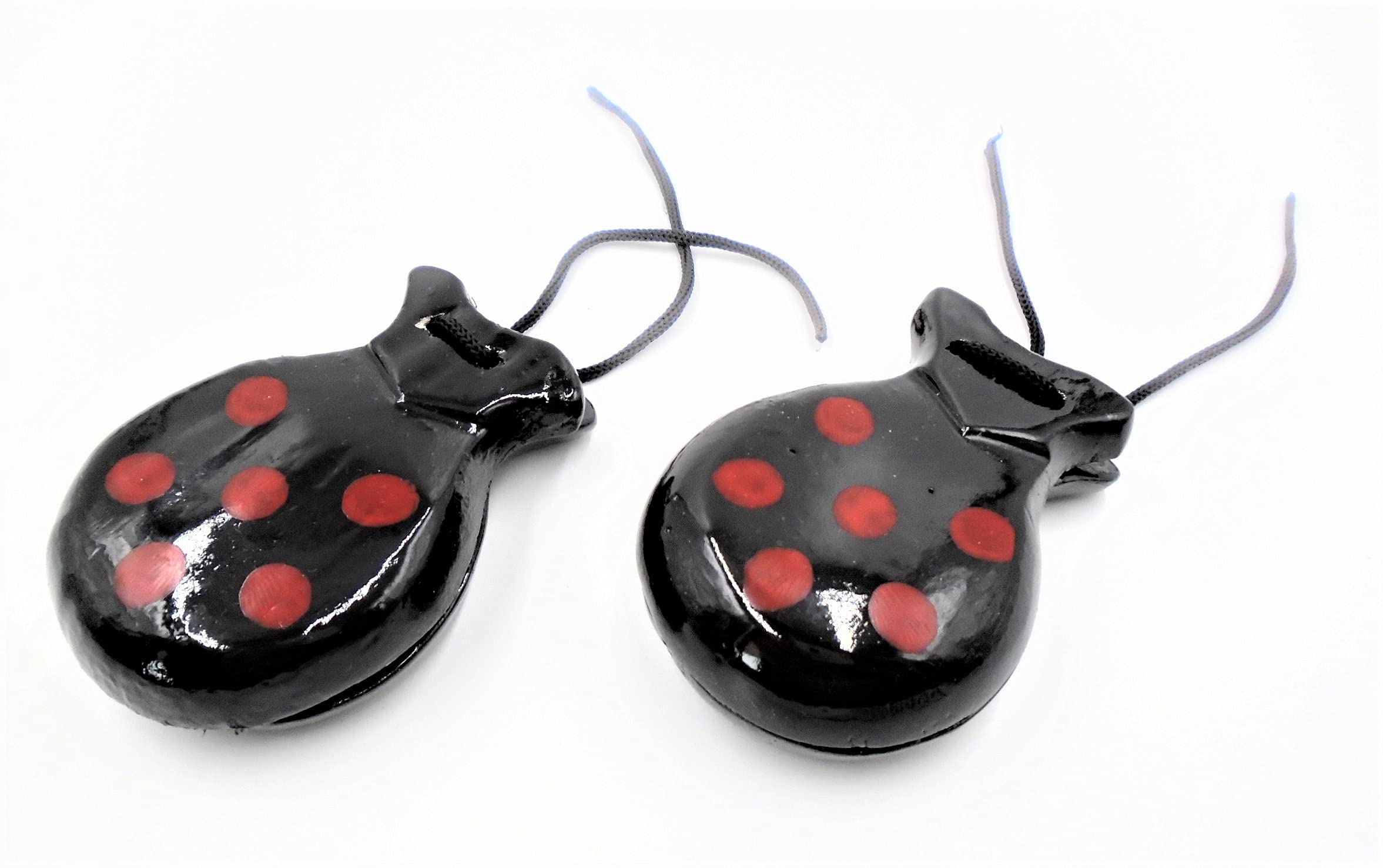 Spanish Castanoles Black and Red for Adult Flamingo Dancing Castanets