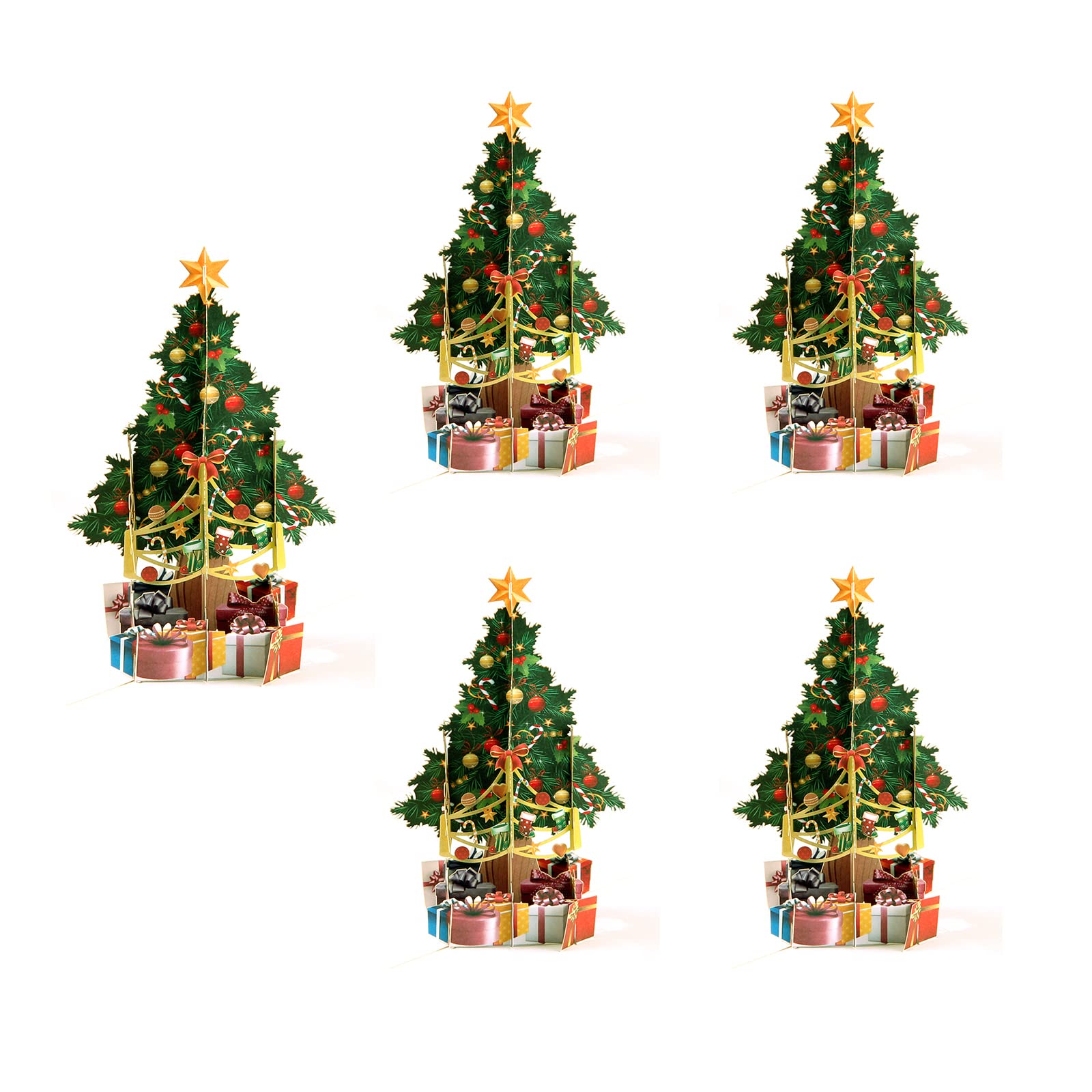 Paper Spiritz Pop Up Christmas Cards Pack of 5, 3D Pop up Birthday Card,Holiday Greeting Card for Kids Baby with Envelope