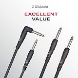 D Addario Classic Series Instrument Cable 20 ft Right Angle Copper Conductors view 2
