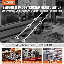 VEVOR Linear Rail Slide SFC20-1200mm 2 PCS 47.2