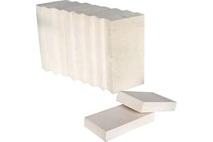 UNKNOWN SIMOND Store Insulating Fire Bricks - 1.5" x 4.5" x 9" - Pack of 10-2500F Rated - Fire Bricks for Fireplace Wood Stove Furnace Pizza Oven Kiln Forge Fire Pit Jewelry Soldering, Heat Insulation Block