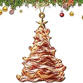 Bacon Christmas Ornament 2025 - Bacon Ornaments for Christmas Tree, Funny Gift Food Ornaments -Acrylic Ornament 2025 for Yard, car, Outdoor or Windows