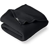 Bare Home Polar Fleece Blanket - Extra Long - Black - Warm & Cozy - Premium Fleece - Throw for Bed, Sofa, Camping, Travel and Cold Nights - Lightweight Blanket (Twin/Twin XL, Black)