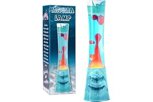 AHCCSD Shark Magma Lamp,16 Inch Blue Ocean Base Blue Liquid with Red Wax Motion Liquid Lamp Relaxing Gorgeous Lamp for Adults Kids Women Girls Christmas Great Gift