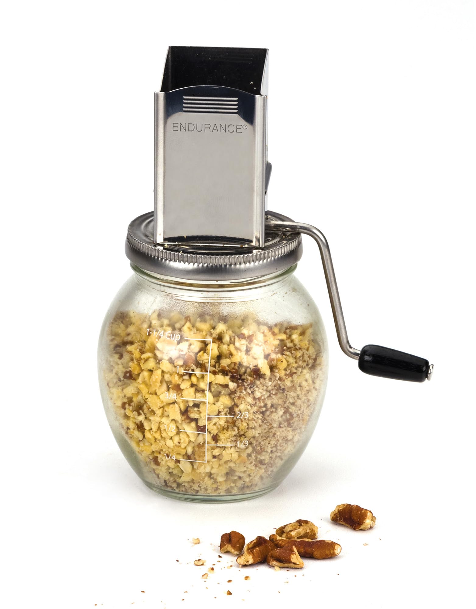Photo 1 of RSVP International Endurance Vintage Inspired Nut Grinder, 1.25 Cup Capacity, Glass Bottom