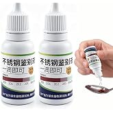 2Pcs Stainless Steel Test Liquid, Test If Tableware is 304 Stainless Steel, 15ml Rapid Tableware with Analysis Solution, Suitable for All Kinds of Stainless Steel Tableware and Kitchenware