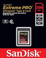 SanDisk Extreme PRO CFexpress Type B 256GB 1700MB/S RAW 4K Video Card view 4