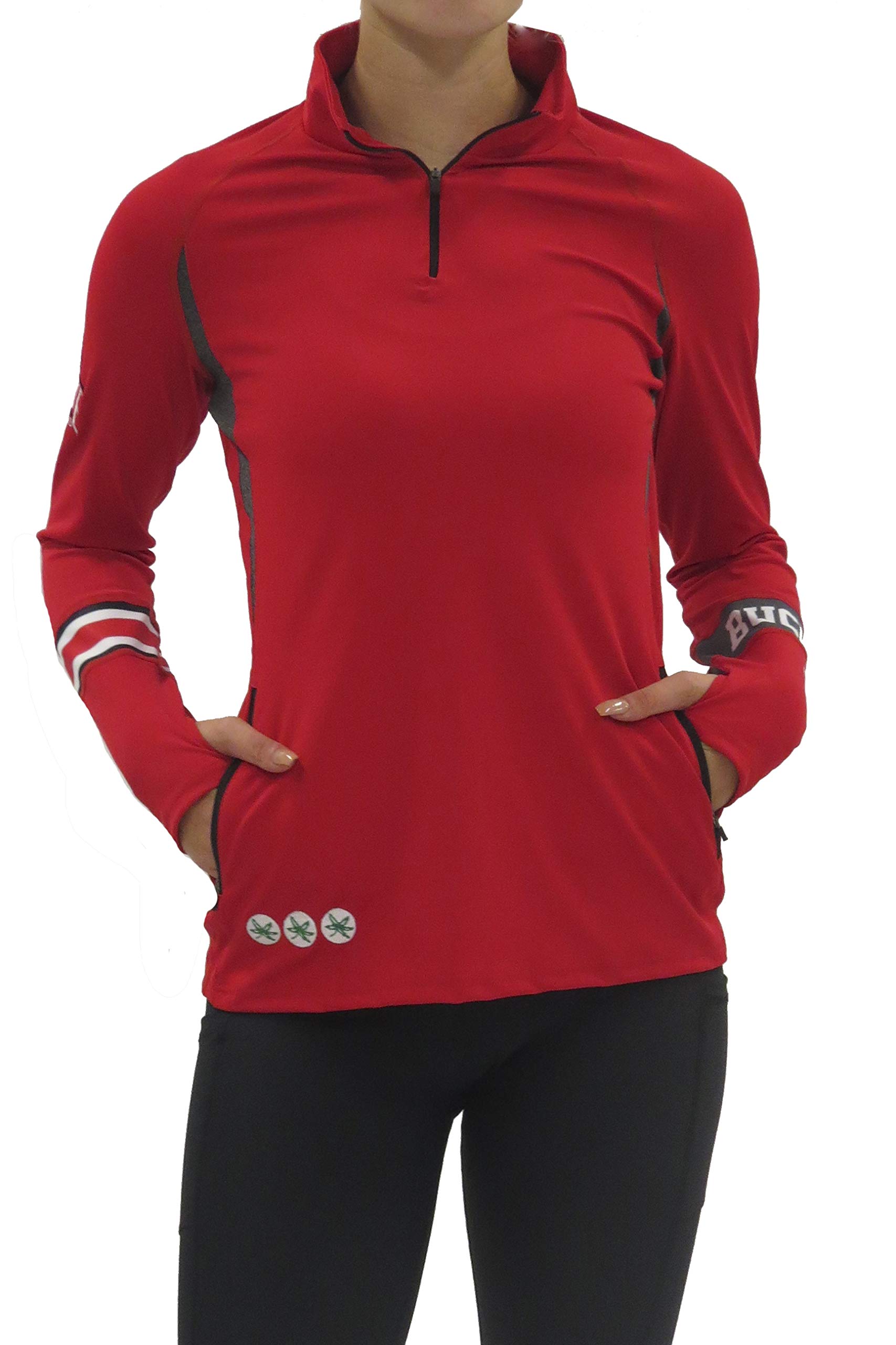Bend The Ohio State University 1/4 Zip Gameday Pullover/Scarlet