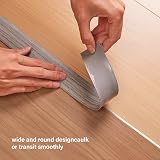 INMOZATA 2m Self-Adhesive Vinyl Floor Transition Strip Grey 4cm Wood Grain view 8