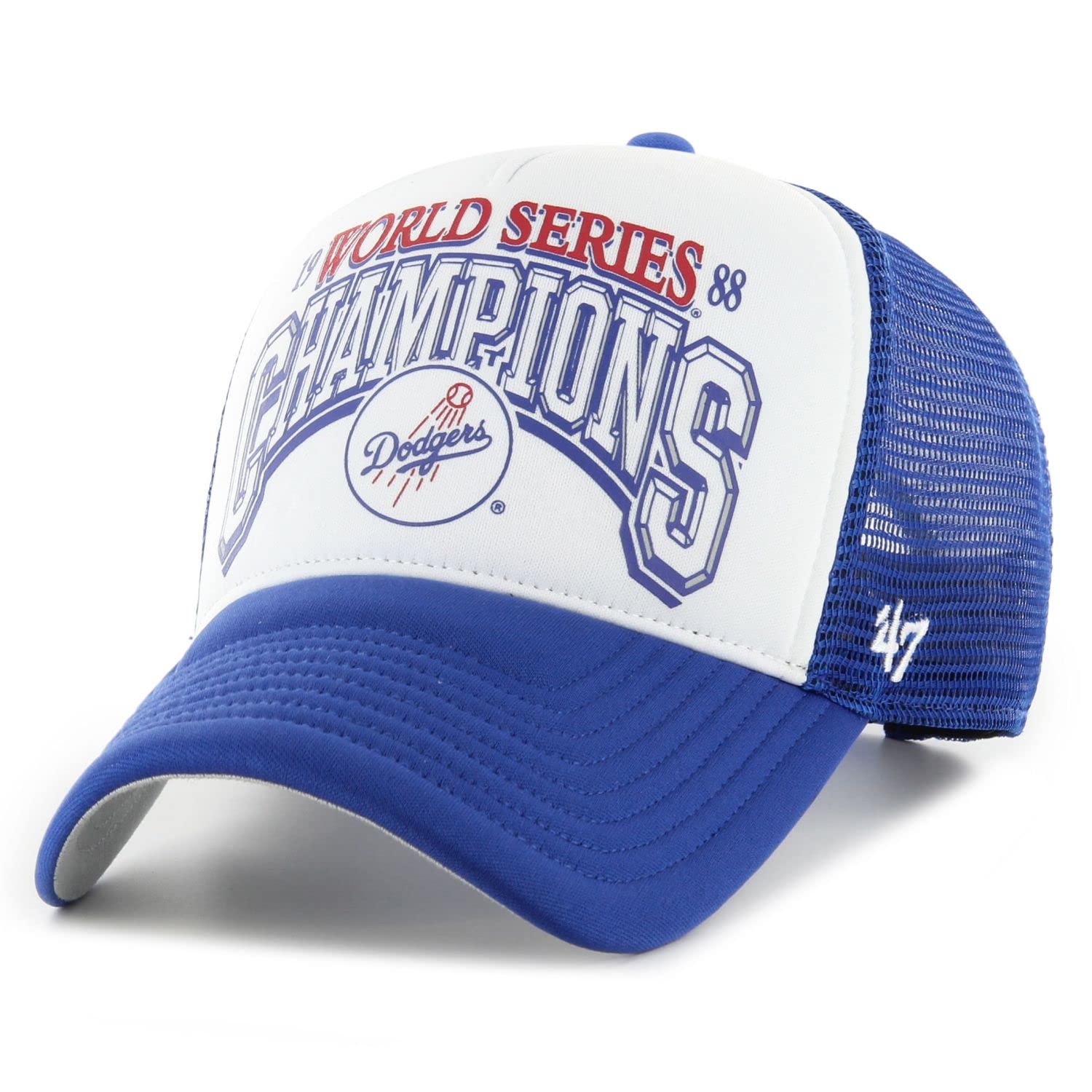47 Brand Mesh Trucker Cap - Foam Champ Los Angeles Dodgers White