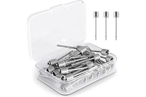 Motorenbau Air Pump Needle 35pcs, Ball Inflation for Basketball, Soccer, Volleyball, Football or Rugby Balls Replacement Pin Inflating with Storage Box Silver