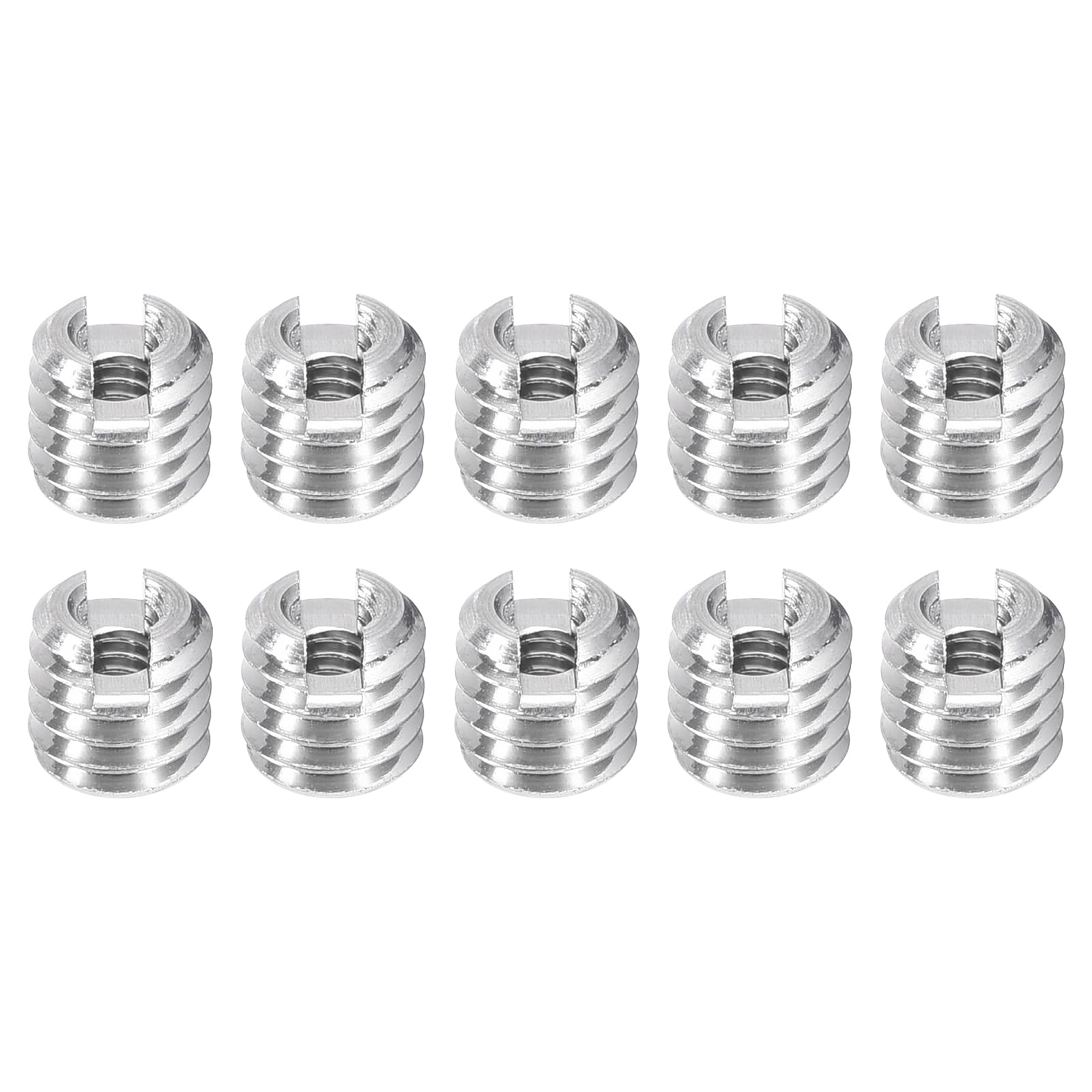 Photo 1 of uxcell 10Pcs Threaded Inserts, M2-0.4x4 & M4-0.7x4 Stainless Steel 303 Screw Thread Sleeves Thread Repair Insert for Mechanical Equipment