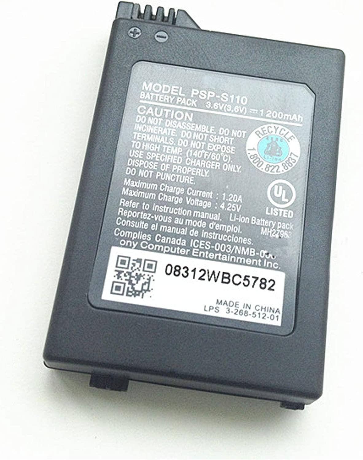 PSP-S110 Battery,Compatible with Sony SP-S110 Battery for PSP 2000/3000 PSPS110 Console PSPS110 Series 1200mAh 3.6V