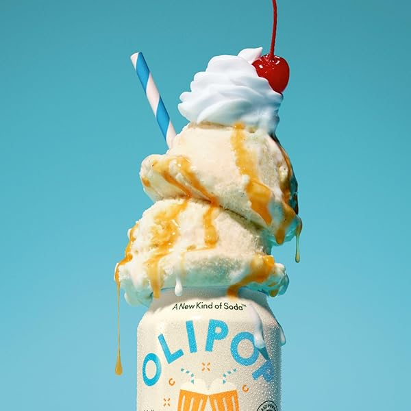 OLIPOP PREBIOTIC SODA POP, CREAM SODA, PANTRY PACK PACKED WITH PREBIOTICS, FIBER, AND BOTANICALS, GLUTEN FREE, VEGAN, GMO FREE, 12OZ (12-CANS)
