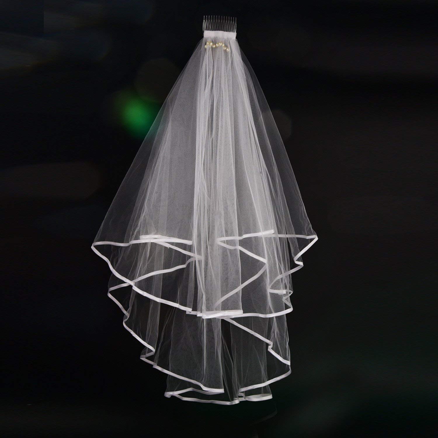 Pangda 10 Pieces Hair Clip Combs 14 Teeth Plastic Bridal Wedding Veil Combs, Clear : Beauty