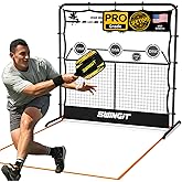 Portable Pickleball Rebounder Net with Kitchen Lines System, Solo Training Net System for Dinks, Volleys & Drives, Accuracy Trainer with Carry Bag, for Backyard, Driveway, Garage (Black)