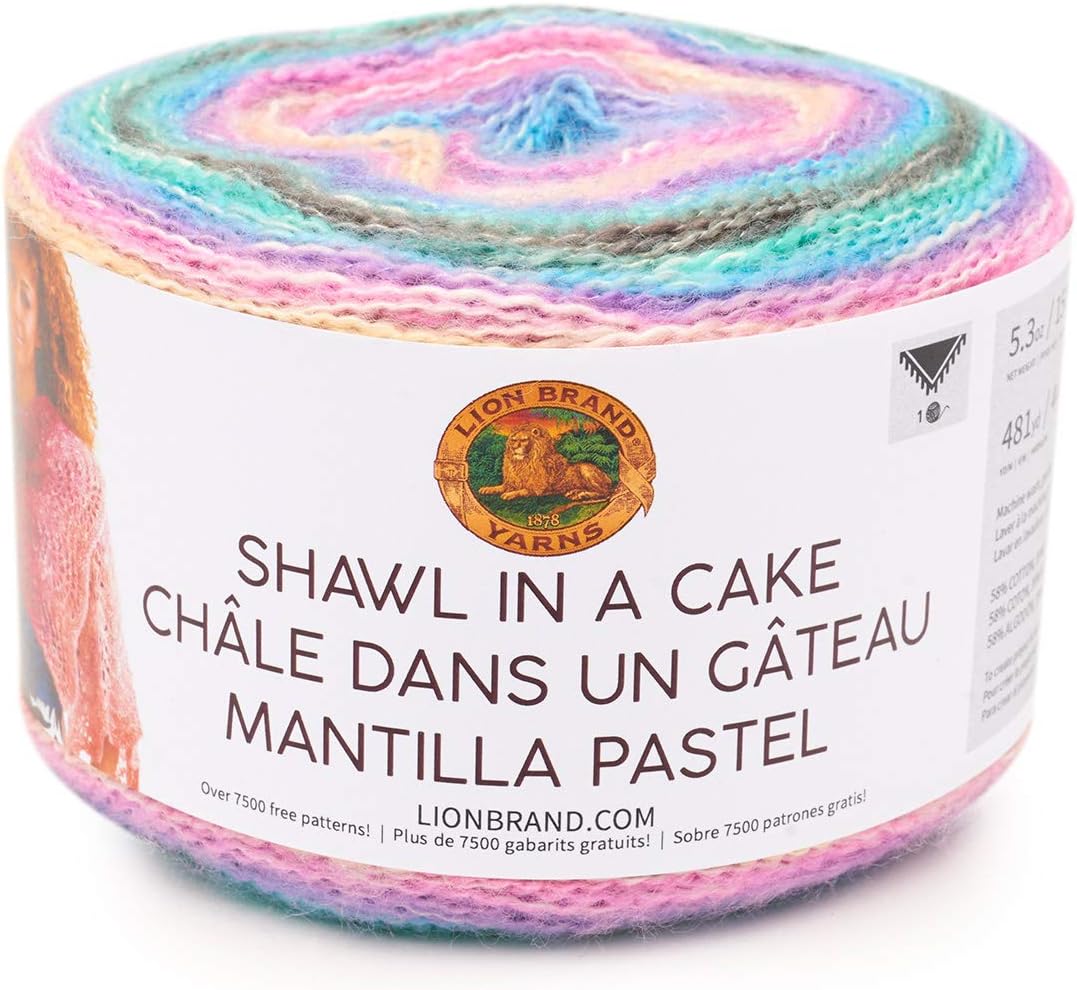 Lion Brand Yarn Shawl in a Cake Yarn, Unique Unicorn