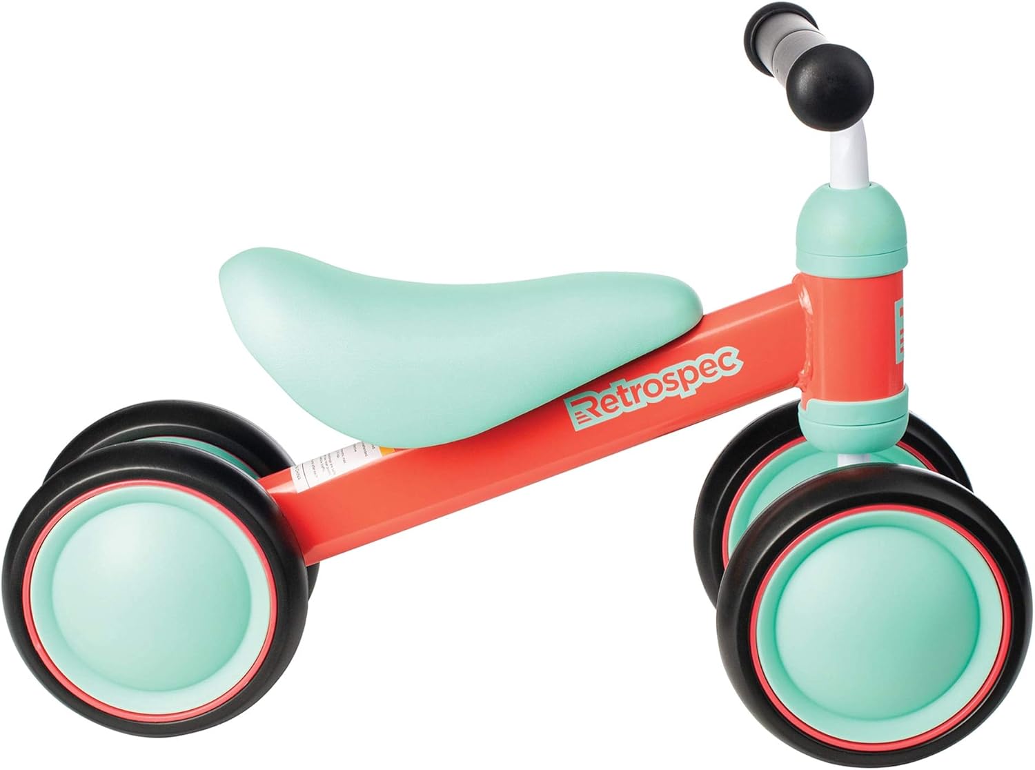 Retrospec Cricket Baby Walker Balance bike with 4 Wheels for ages 12-24 months (3659) Watermelon, One Size: Sports & Outdoors