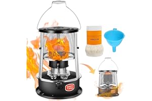 Kerosene Heater Indoor,Kerosene Heaters for Indoor use with 1 Wick(It's already installed),Kerosene Heater & Stove 9000 BTU f