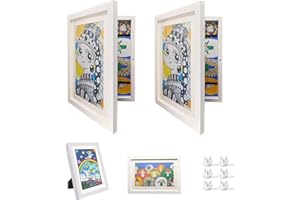 NEEUBY Kids Art Frames 8.5X11, A4 Front Opening Kids Art Frames Changeable, Artwork Display Storage Frames for Children Drawi