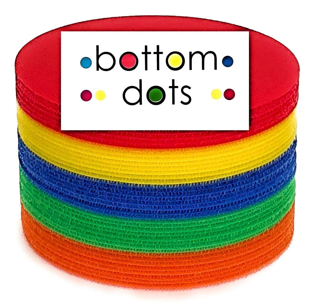 BOTTOM DOTS 20 Carpet Dots Adhesive Spots 5" Colorful