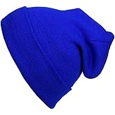 Cap911 Unisex Plain 12 inch Long Beanie - Many Colors Royal