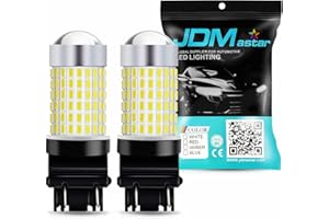 JDM ASTAR Extremely Bright 144-EX Chipsets 3056 3156 3057 3157 LED Bulbs with Projector for Backup Reverse Lights Only, Xenon White