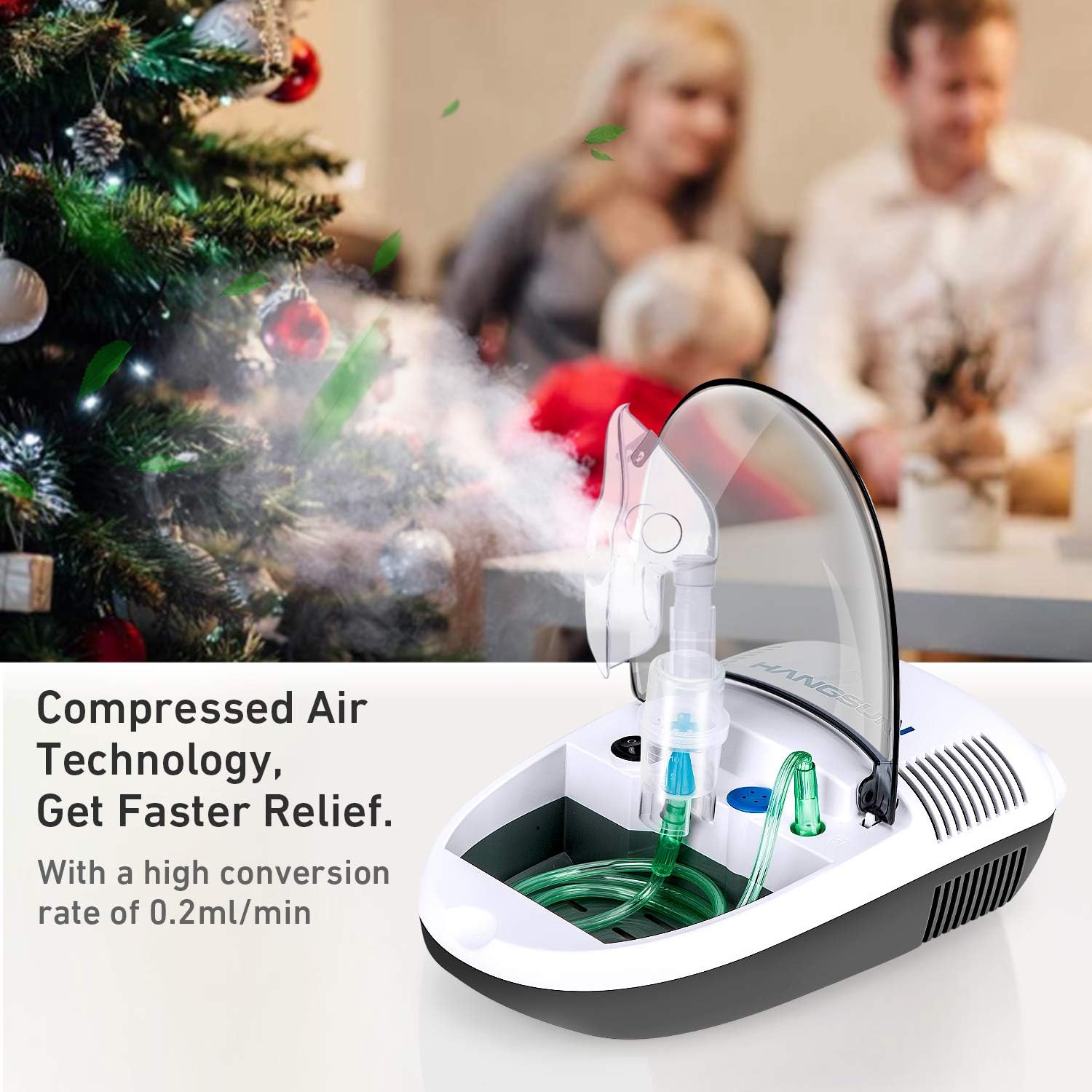 Hangsun Compact Compressor Inhaler Machine for Kids Adults Home Use ...