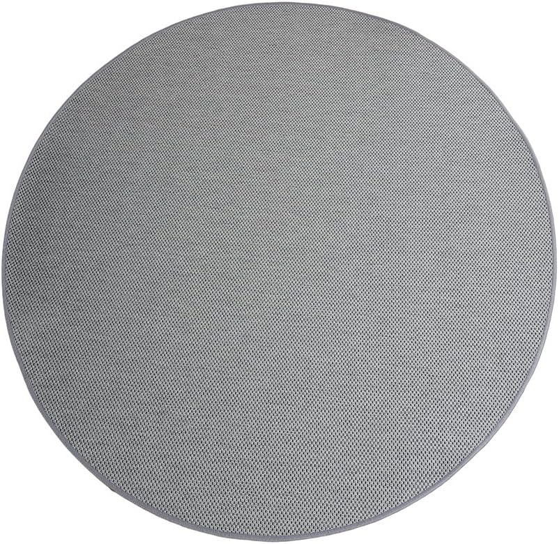 havatex Flat Weave Rug Sahara Round - Colors: Grey, Beige, Black, Cognac and Top Value for Money | Tested Quality | Easy Care and Very Durable Synthetic Fibre, Colour:Grey, Size:200 cm round