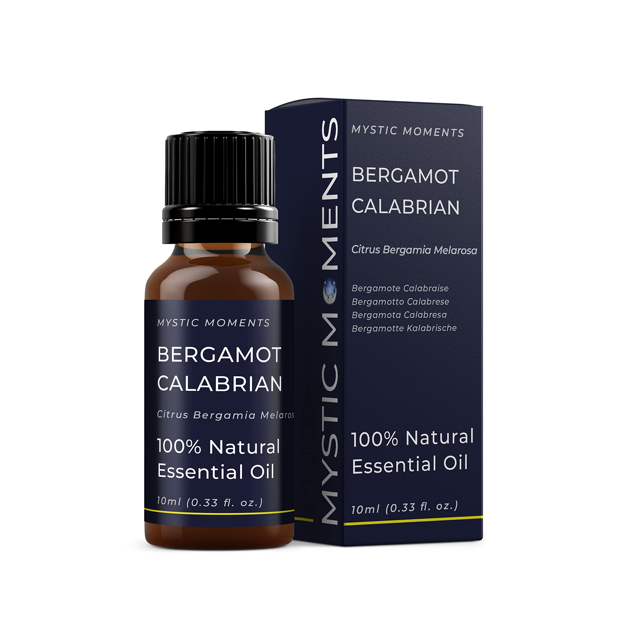 Mystic Moments | Bergamot Calabrian Essential Oil 10ml | Citrus bergamia | Fresh Sweet Citrus Aromatic Oil for Diffuser, Blends & Crafts | Aromatherapy Grade