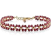 InfinityGemsArt Artisan Bracelet for Women – Natural Birthstone Gemstone, Handmade 14K Gold Plated Adjustable Chain, Dainty Chakra Jewelry, Christmas Gift for Her