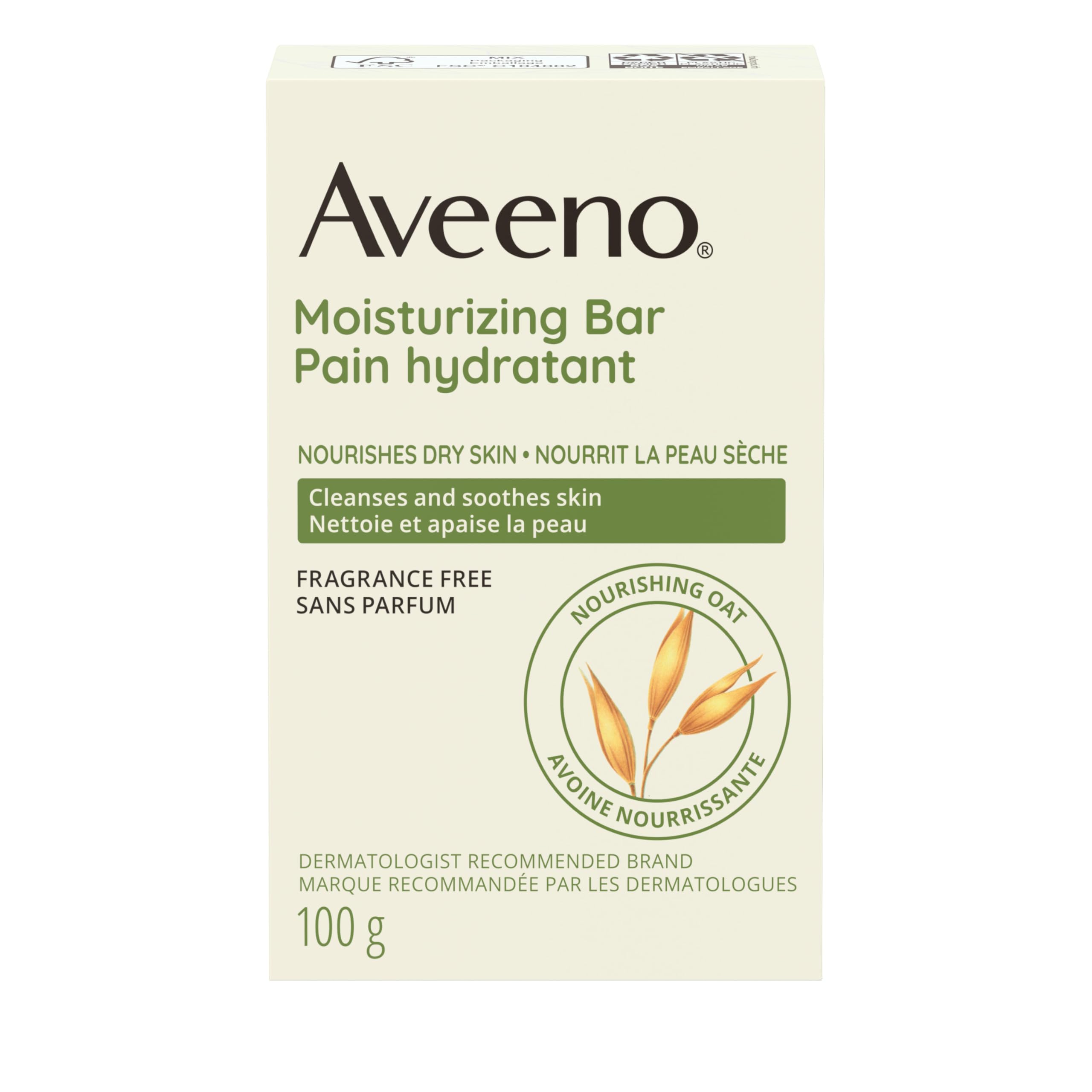 Aveeno Moisturizing Bar For Dry Skin, 3.5 Oz
