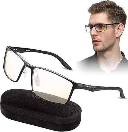 Amazon パソコン用 ブルーライトカット メガネ Soxick メンズ レディース 青色光をカット 度なし 輻射防止 パソコン スマホ Pc メガネ 疲労軽減 男女兼用 軽量 ブルーライト対策眼鏡 ブラック Soxick パソコン用メガネ 通販