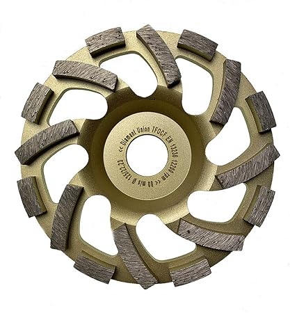 125 mm Diamant Schleiftopf, Turbo Schrägsegmente, grosse Absaugöffnungen, Beton, Estrich, Granit, Fliesenkleber