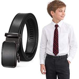 JKEEMI Ratchet Boys Belt for Kids, Dress Kids Belt for Teen with Clean Look | Boys Adjustable Ratchet Belt Makes it Quick, Pr